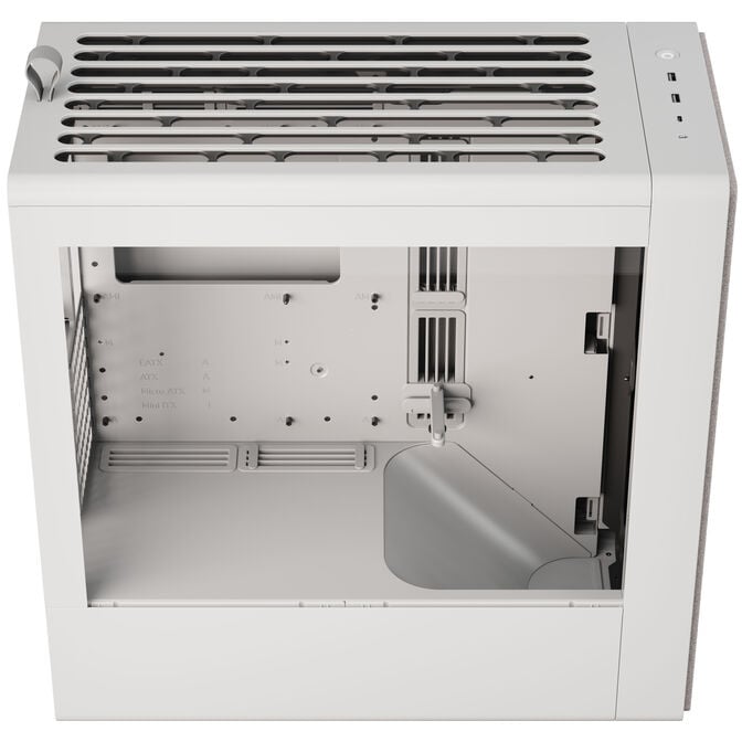 HAVN BF 360 PC Case, Midi Tower, E-ATX, Tempered Glass - White image number 3