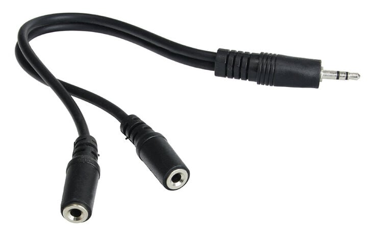 InLine Y-Kabel, 3,5 Klinke Stecker, 3,5 Klinke Buchse - 0,2m image number 1