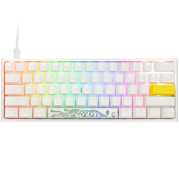 Ducky One 2 Pro Mini White Edition Gaming Tastatur, RGB LED - Gateron Yellow (US) image number 1