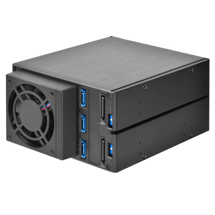 SilverStone SST-FS303-12G External 3.5-Inch Enclosure, 3-Bay - Black image number 5