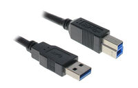 InLine USB 3.0 Kabel, A auf B, schwarz - 3m