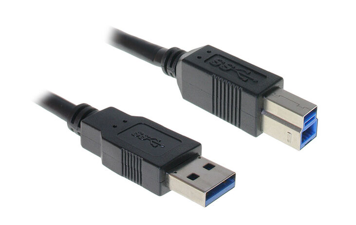 InLine USB 3.0 Kabel, A auf B, schwarz - 3m image number 0