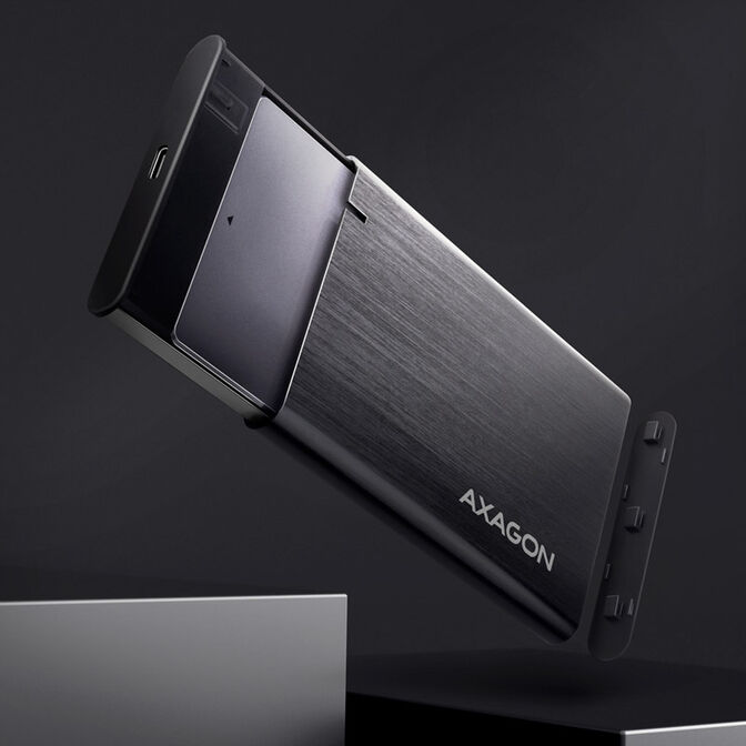 AXAGON EE25-A6C USB-C 3.2 - SATA 6G 2.5" externes Festplattengeh&auml;use - schwarz image number 1