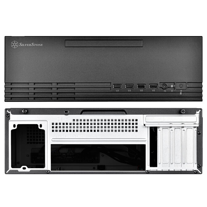 SilverStone SST-ML11B Milo Slim HTPC Micro-ATX Case - black image number 2