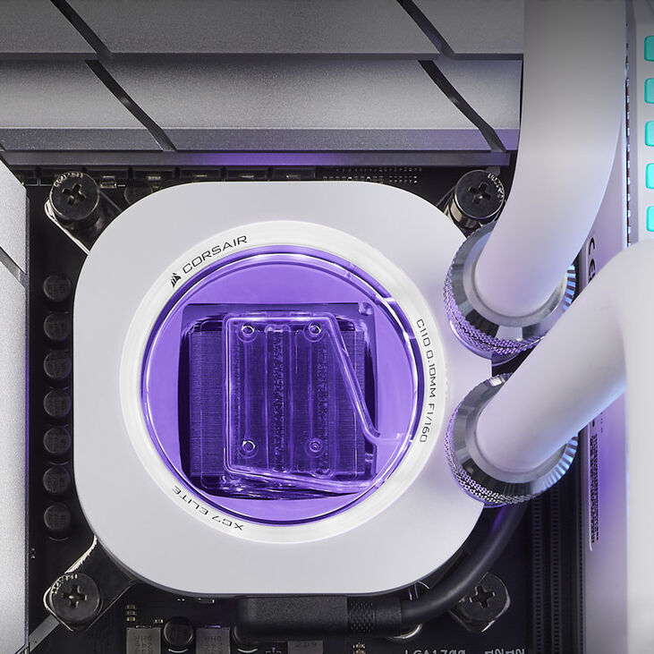 Corsair Hydro X Series XC7 RGB Elite CPU Water Block LGA 1700, AM4 / AM5 - white image number 3