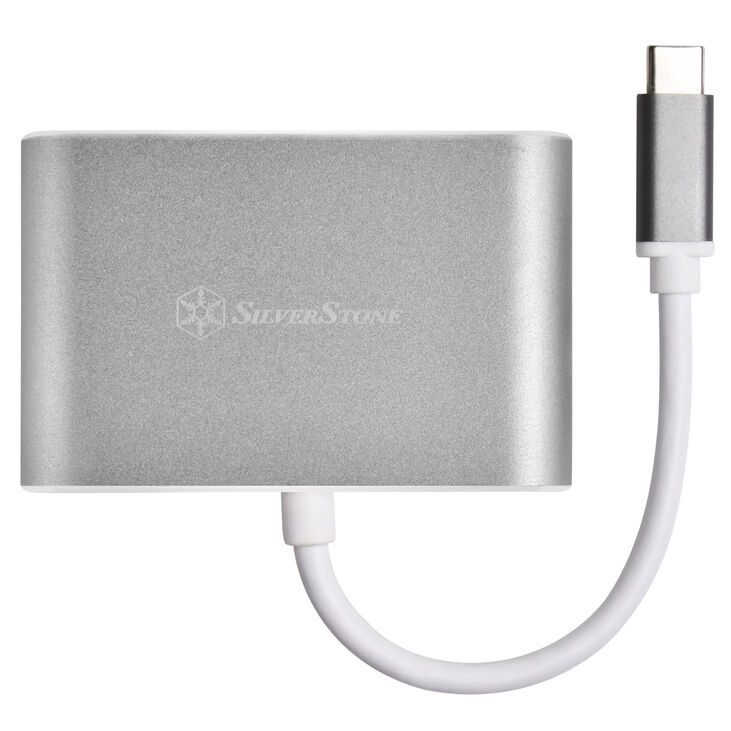 SilverStone SST-EP16C - USB Type-C auf VGA & HDMI Adapter image number 1