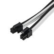 SilverStone EPS 8-Pin zu EPS/ATX 4+4-Pin Kabel, 300mm - schwarz/wei&szlig; image number null