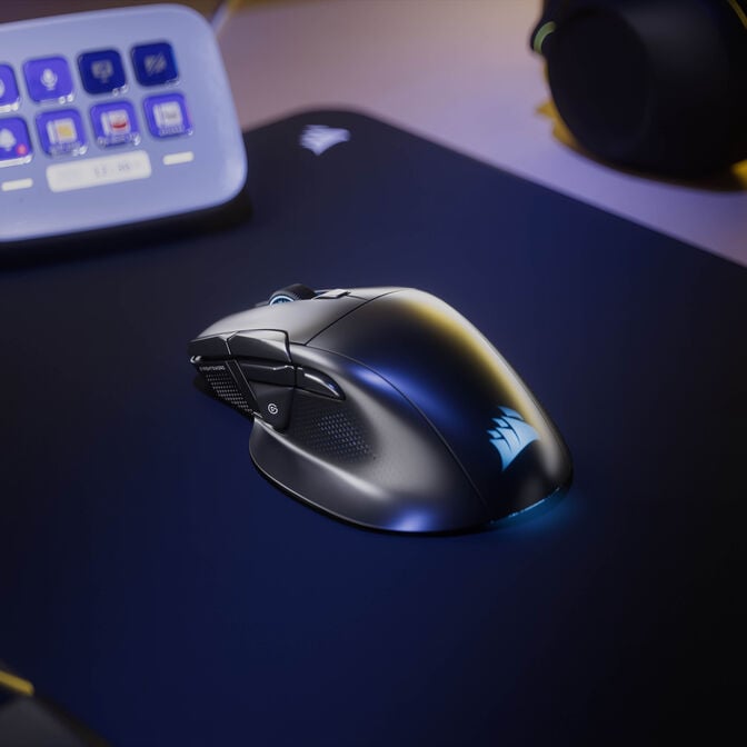 Corsair Nightsword v2 kabellose Gaming-Maus, optischer Sensor, 8.000Hz, RGB- schwarz image number 8