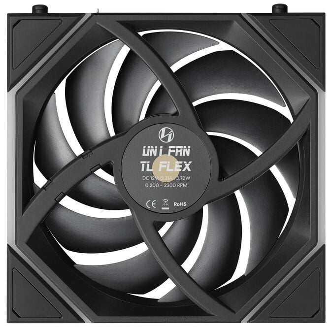 Lian Li UNI FAN TL FLEX Wireless Fan, ARGB - Reverse Blade 120mm, black, 3-pack with controller image number 7