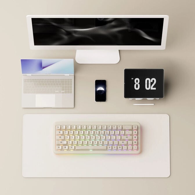 Akko YU01 White Jade Gaming Tastatur, RGB - 65%, V3 Piano Pro Switches, ANSI (US) image number 7