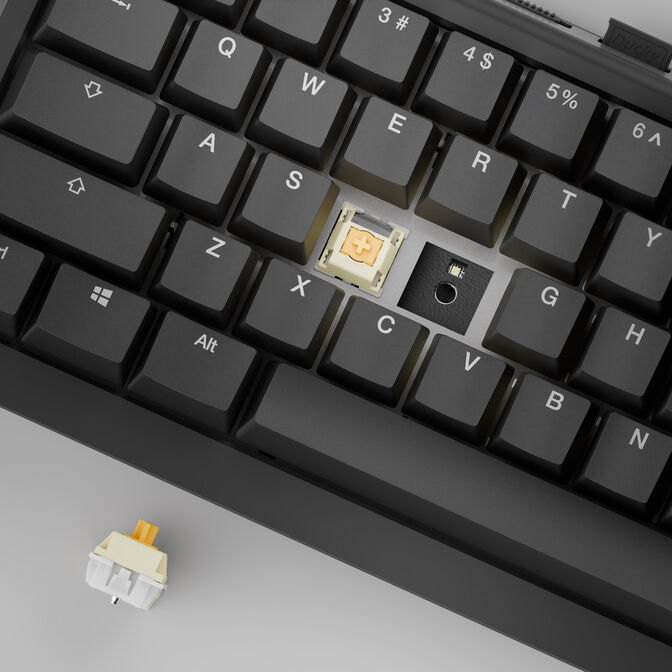 Ducky One X Mini Wireless Gaming Tastatur, induktiv, Hot Swap, RGB - Ducky Inductive Switch, ISO (DE), schwarz image number 6