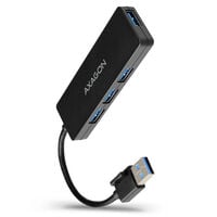 AXAGON HUE-G1A Superspeed USB-C Slim Hub, 4x USB 3.0 - 15cm, black