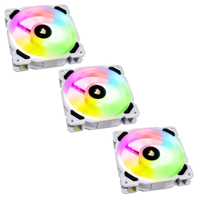 Corsair LL120 RGB Dual Light Loop PWM Fan, 3-Pack including Controller - 120mm white image number 0