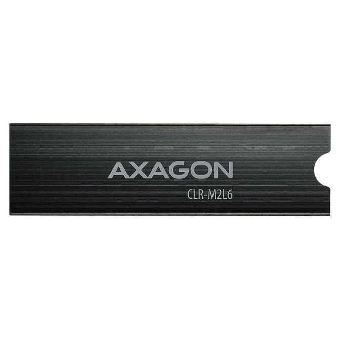 AXAGON CLR-M2L6 passive M.2 SSD heatsink - 2280, 6 mm height, aluminium, black image number 2