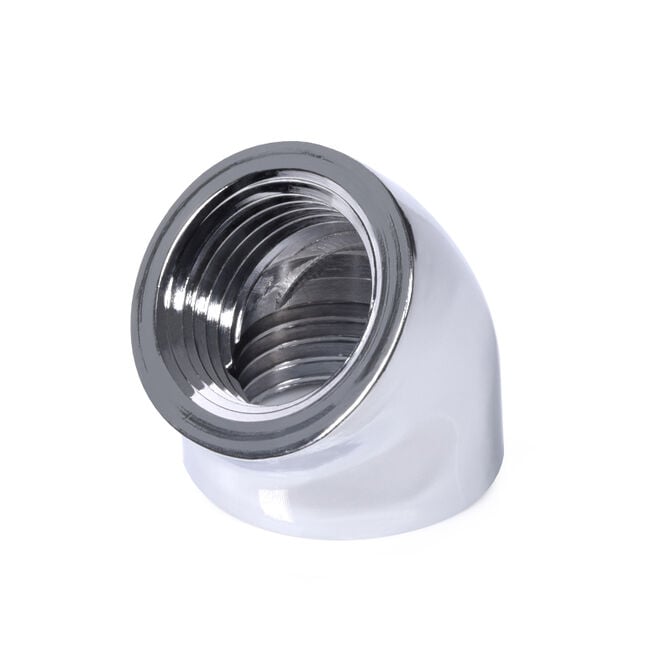 Alphacool 45 Grad G1/4 Zoll IG auf G1/4 Zoll IG, chrome image number 2