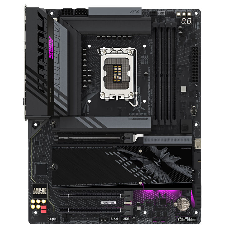 GIGABYTE Z890 Aorus Elite WiFi7 Mainboard, Sockel LGA 1851, Intel Z890, ATX, DDR5 image number 2