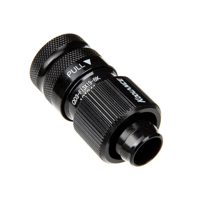 Koolance QD3 Schnellverschluss gerade weiblich auf 19/13mm - no-spill, schwarz image number 1