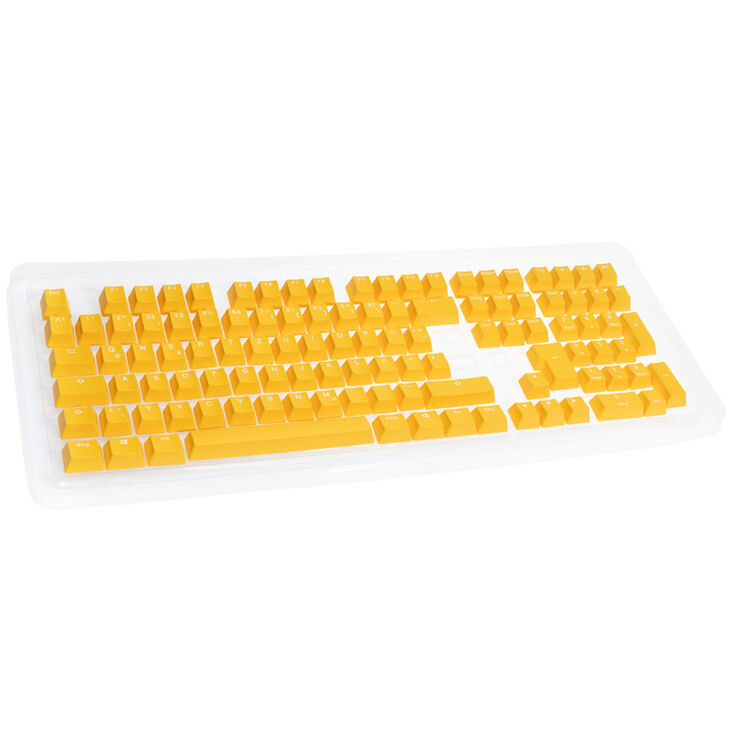 Ducky PBT Double-Shot Keycap Set Yellow - DE Layout image number 0