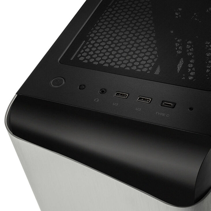 SilverStone Seta A1 Midi-Tower, Tempered Glass - schwarz/silber image number 4