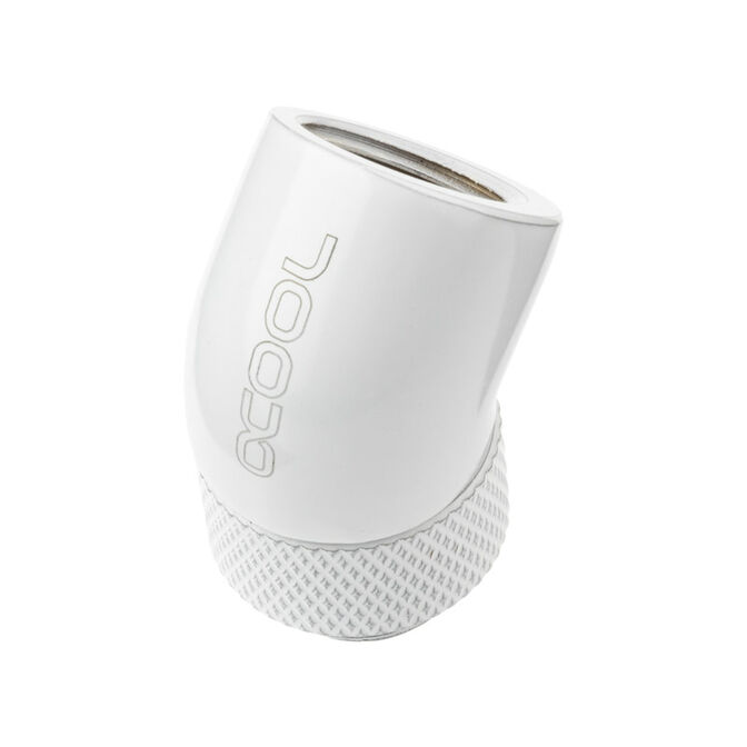 Alphacool Eiszapfen Winkeladapter 45 Grad drehbar G1/4 AG auf G1/4 IG - wei&szlig; image number 2