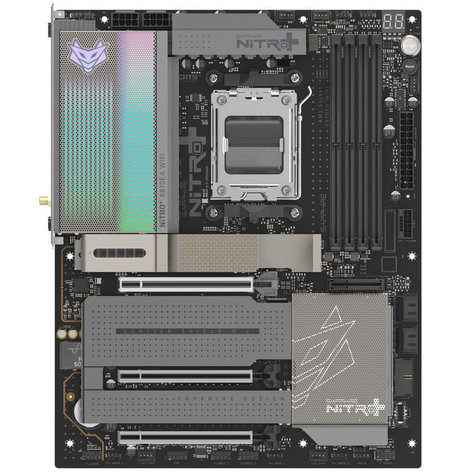 Sapphire Nitro+ X870EA WiFi7 Mainboard, AMD X870E, Sockel AM5, DDR5 image number 2