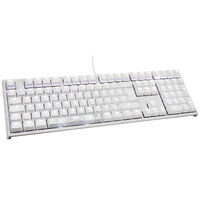 Ducky One 2 White Edition PBT Gaming Tastatur, MX-Speed-Silver, weiße LED - weiß
