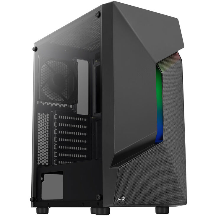 Aerocool Scape-G-BK-v1 Mid Tower, Tempered Glass - Black image number 0