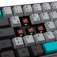 Ducky Miya Pro Moonlight TKL Gaming Tastatur f&uuml;r PC/Mac, MX-Silent-Red, wei&szlig;e LED - dunkelgrau image number null
