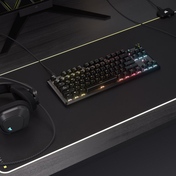 Corsair K70 Core TKL Gaming Keyboard, RGB - black, Corsair MLX Red V2 Switches image number 8