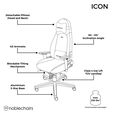 noblechairs ICON Echtleder Gaming Stuhl - cognac/schwarz image number null