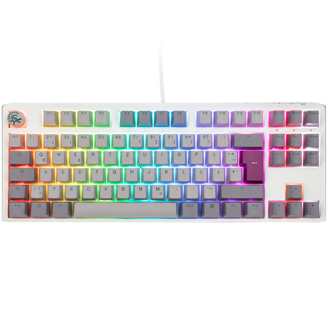 Ducky One 3 Mist Grey TKL Gaming Tastatur, RGB LED - MX-Ergo-Clear image number 1