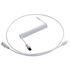 CableMod PRO Coiled Keyboard Cable USB-C zu USB Typ A, Glacier White - 150cm image number null