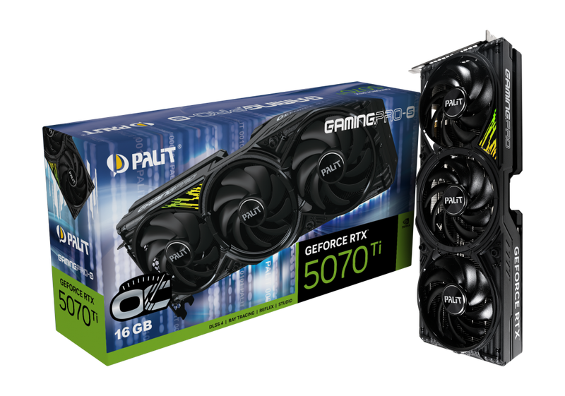 Palit GeForce RTX 5070 Ti GamingPro-S OC, 16384 MB GDDR7