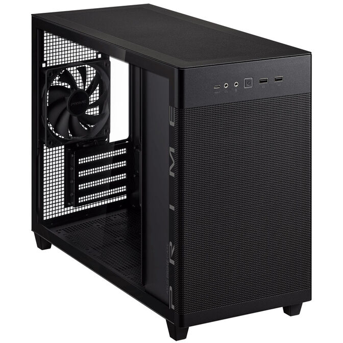 ASUS Prime AP201 Micro-ATX case, Tempered Glass - black image number 1