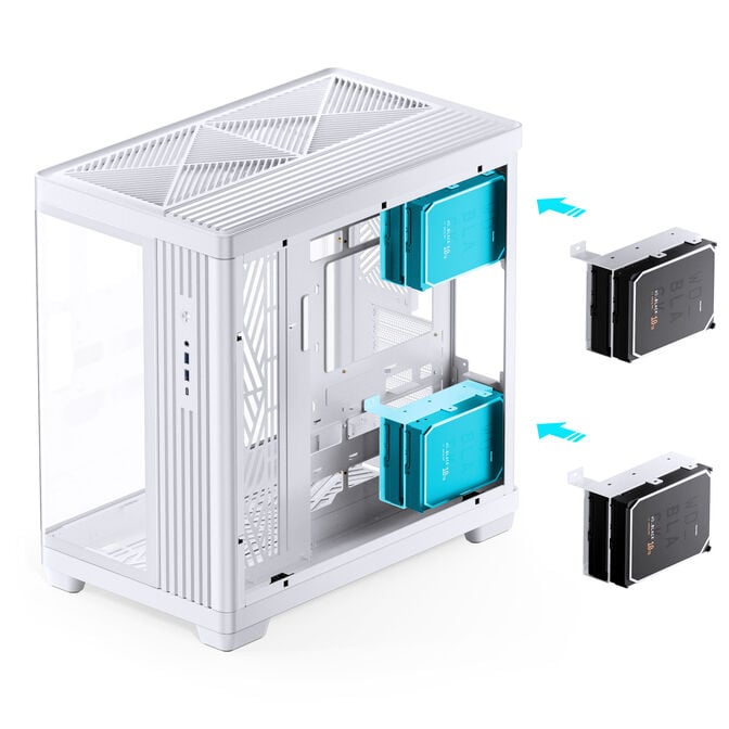 Jonsbo TK-4 Case, Midi Tower, ATX, Tempered Glass - White image number 7