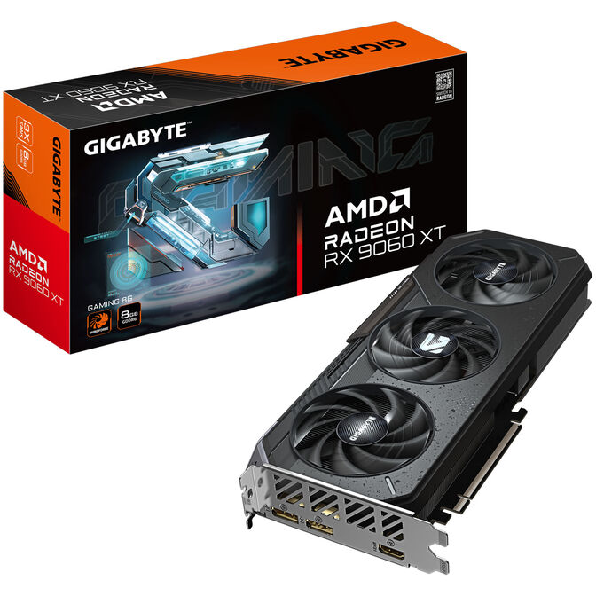 Gigabyte Radeon RX 9060 XT Gaming OC 8G Graphics Card, 8192 MB GDDR6 image number 0