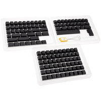 Ducky Blank Black PBT Set, Cherry Profile - 133 Keycaps, ANSI-US Layout, ANSI-US Layout