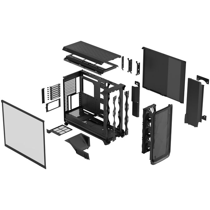 Fractal Design Meshify 3 XL Black TG PC Case, Full Tower, E-ATX, Tempered Glass - Black image number 12