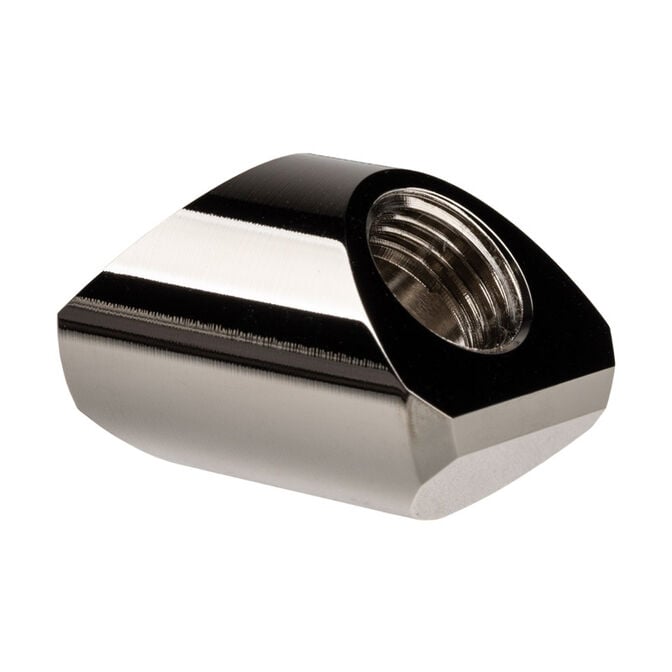 EK Water Blocks EK-Quantum Torque Adapter 90 Degree G1/4 Inch Female to G1/4 Inch Female - Nickel image number 1