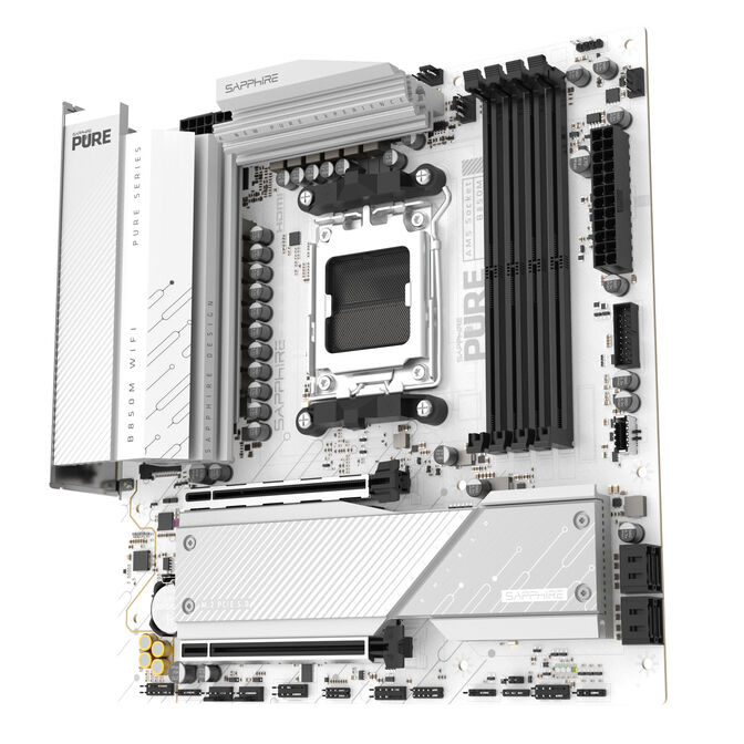 Sapphire Pure B850M WiFi Mainboard, Sockel AM5, AMD B850, mATX, DDR5 image number 3