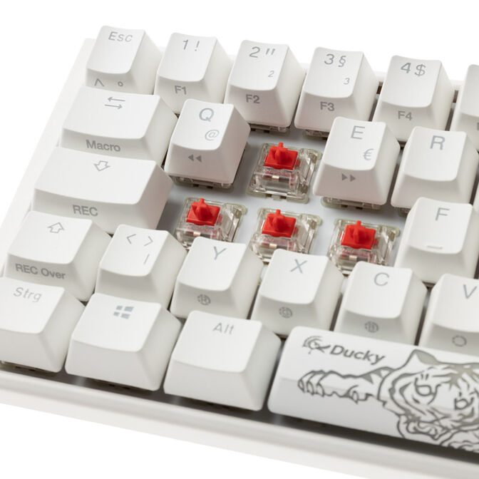 Ducky One 3 Classic Pure White SF Gaming Keyboard, RGB LED - MX-Red image number 4