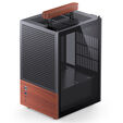 Jonsbo T6 PC Geh&auml;use, Mini-Tower, Mini-ITX, Tempered Glass, Holz - schwarz image number null