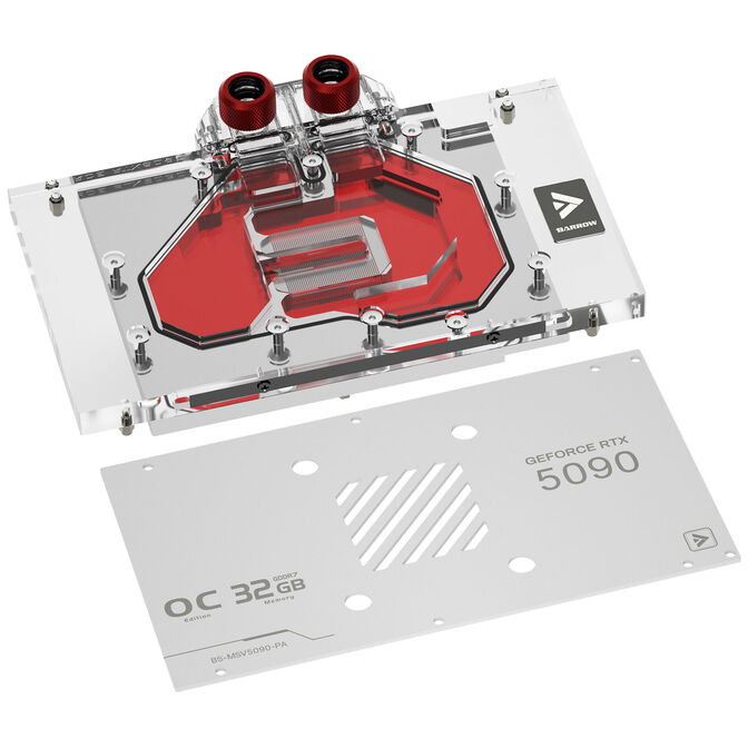 Barrow MSI Ventus 5090 GPU Water Block - White image number 0