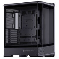 Jonsplus D400 PC Case, Mid Tower, ATX, Tempered Glass - Black