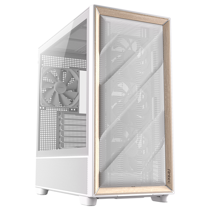 Antec Flux PC Case, Mid Tower, E-ATX, Tempered Glass &ndash; white image number 0