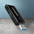 AXAGON CRE-S2N Cardreader USB-A 3.2 Gen 1, SD, microSD - schwarz image number null