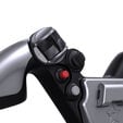 VIRPIL Controls P-JET Yoke Handle, 404mm Griffbreite, mit Notiz-Clip - silber image number null
