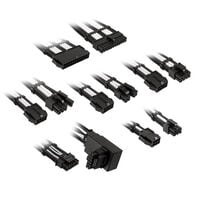 Kolink Core Pro Braided Cable Extension Kit 12V-2x6 Type 1 - Jet Black/Brilliant White