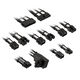 Kolink Core Pro Braided Cable Extension Kit 12V-2x6 Typ 1 - Jet Black/Brilliant White