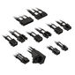 Kolink Core Pro Braided Cable Extension Kit 12V-2x6 Type 1 - Jet Black/Brilliant White